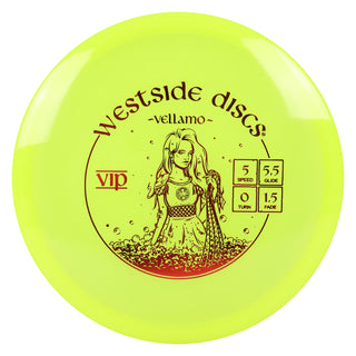 Westside Disc Golf VIP Vellamo Midrange 5/5.5/0/1.5 Yellow/Red 177 grams