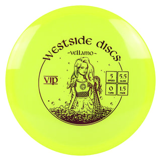 Westside Disc Golf VIP Vellamo Midrange 5/5.5/0/1.5 Yellow/Purple 174 grams
