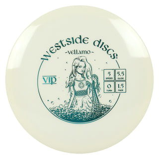 Westside Disc Golf VIP Vellamo Midrange 5/5.5/0/1.5 White/Turquoise 173 grams