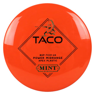 Mint Disc Golf Apex Taco Midrange Disc 5/5/0/2 Orange/Green Holo 178 grams