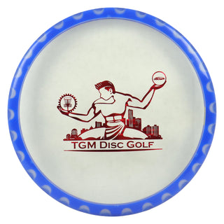 Discraft FuZed Zone with TGM Disc Golf Stamp Putt and Approach Clear with Blue Gear/Red Lines 173-174g