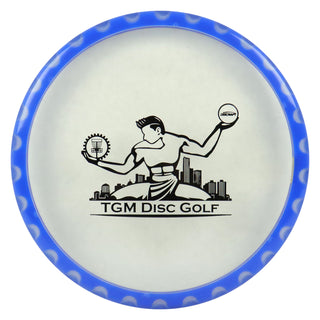 Discraft FuZed Zone with TGM Disc Golf Stamp Putt and Approach Clear with Blue Gear/Black 173-174g