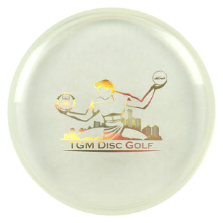 Discraft Cryztal FLX Fierce with TGM Disc Golf Stamp Putt and Approach Clear/Gold Holo 174g