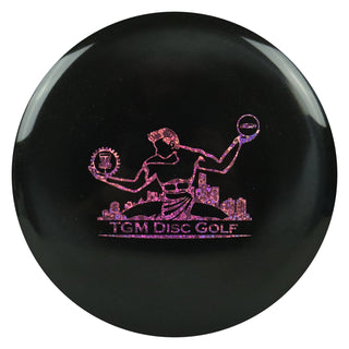 Discraft Midnight Metallic ESP Buzzz with TGM Disc Golf Stamp Midrange Black/Pink Hearts 173-174g
