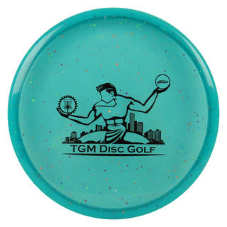 Discraft Z Confetti Zone SS with TGM Disc Golf Stamp Putt and Approach Turquoise/Black 173-174g