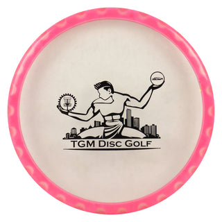 Discraft FuZed Zone with TGM Disc Golf Stamp Putt and Approach Clear with Pink Gear/Black 173-174g