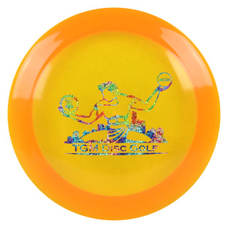 Discraft Z Line Nuke with TGM Disc Golf Stamp Midrange Orange/Tie Dye Shimmer 173-174g