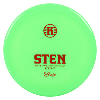 Kastaplast Disc Golf K1 Soft Sten Putt and Approach 2/2/0/1 Green/Red 173 grams