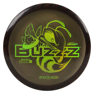 Discraft Disc Golf Fuzed Line Buzzz with Saw Pattern Midrange 5/4-1/1 Black/Green Holo 170-172g