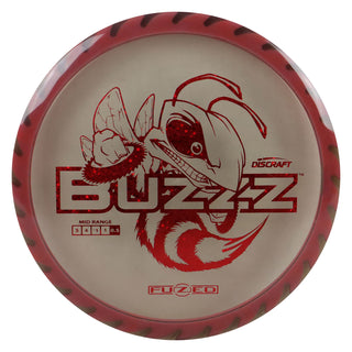 Discraft Disc Golf Fuzed Line Buzzz with Saw Pattern Midrange 5/4-1/1 Black/Red Shimmer 167-169g
