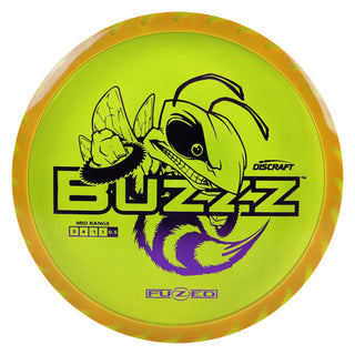 Discraft Disc Golf Fuzed Line Buzzz with Saw Pattern Midrange 5/4-1/1 Clear Orange/Purple 164-166g