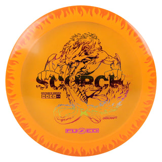 Discraft Disc Golf Fuzed Scorch with Flame Pattern Sample Test Run Driver 11/6/-2/2 Orange/Purple Metallic 170-172g