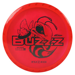 Discraft Disc Golf Fuzed Line Buzzz with Saw Pattern Midrange 5/4-1/1 Red/Black Prisms 175-176g