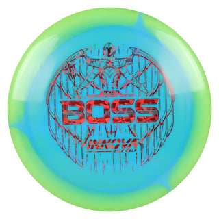 Innova Disc Golf Halo Star Boss Distance Driver 13/5/-1/3 Green Blue/Red Shatter 166 grams