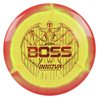 Innova Disc Golf Halo Star Boss Distance Driver 13/5/-1/3 Red Yellow/Red Lines 173 grams