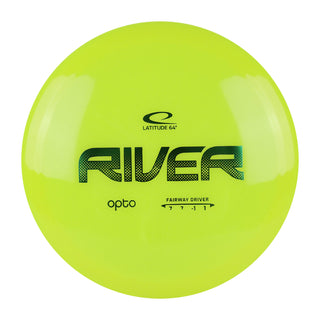 Latitude 64 Disc Golf Opto River Fairway Driver 7/7/-1/1 Yellow/Green 167 grams
