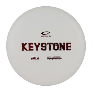 Latitude 64 Disc Golf Zero Hard Keystone Putter 2/5/-1/1 White/Orange 173 grams