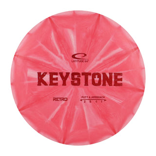 Latitude 64 Disc Golf Retro Burst Keystone Putter 2/5/-1/1 Light Red/Red 175 grams