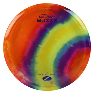 Discraft Disc Golf Z Line Fly Dye Buzzz Midrange Disc 5/4/-1/1 Rainbow Wave/Blue 170-172g