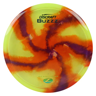 Discraft Disc Golf Z Line Fly Dye Buzzz SS Midrange Disc 5/4/-2/1 Orange Purple Swirl/Blue Metallic 167-169g