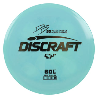 Discraft Disc Golf Paige Pierce Signature ESP Sol Midrange Disc 4/5/-3/0 Teal/Silver 173-174g