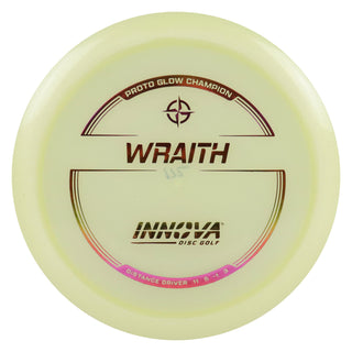 Innova Disc Golf Proto Glow Champion Wraith Distance Driver 11/5/-1/3 Glow/Purple Metallic 172 grams