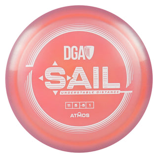 DGA Disc Golf Atmos Sail Distance Driver 11/5/-5/1 Purple Pink/White 155-159g