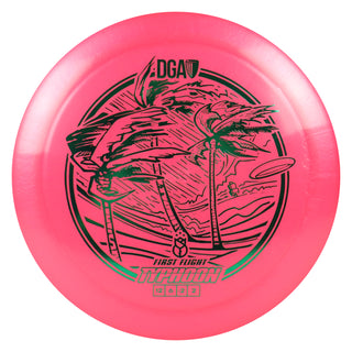 DGA Disc Golf Catrina Allen First Flight Typhoon Distance Driver 12/6/-2/2 Pink/Green 170-172g