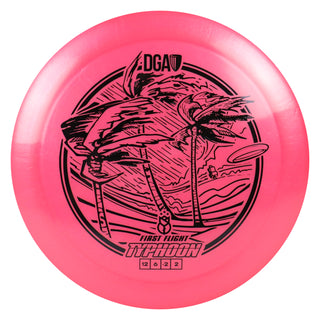 DGA Disc Golf Catrina Allen First Flight Typhoon Distance Driver 12/6/-2/2 Pink/Black 173-174g