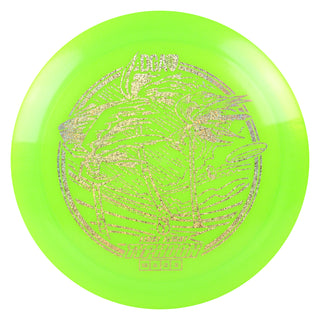 DGA Disc Golf Catrina Allen First Flight Typhoon Distance Driver 12/6/-2/2 Lime/Gold Shimmer 170-172g