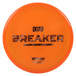 DGA Disc Golf Spark Breaker Putt and Approach 3/3/0/3 Orange/Black Silver 173-174g