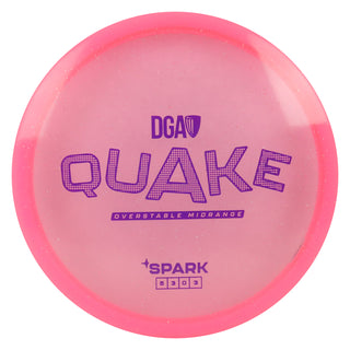 DGA Disc Golf Spark Quake Midrange Disc 5/3/0/3 Pink/Purple 175-176g