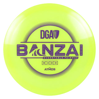 DGA Disc Golf Atmos Banazi Fairway Driver 8/4/0/3 Yellow/Purple 170-172g