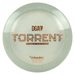 DGA Disc Golf Spark Torrent Distance Driver 14/5/-1/2 White/Bronze 170-172g