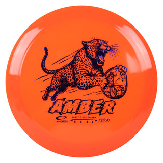 Latitude 64 Disc Golf Opto Amber Distance Driver 11/6/-3/2 Orange/Indigo 159 grams