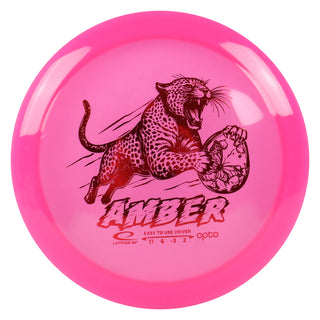 Latitude 64 Disc Golf Opto Amber Distance Driver 11/6/-3/2 Pink/Red 154 grams