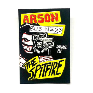 Spitfire Skateboard Wheels Lapel Pin Arson Business Black/Glow
