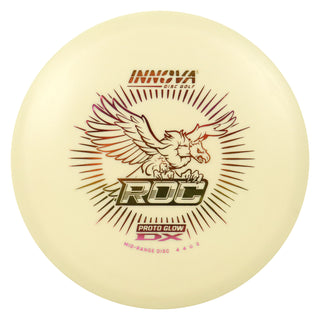 Innova Disc Golf Proto Glow DX Roc Midrange 4/4/0/3 Glow/Purple Metallic 168 grams