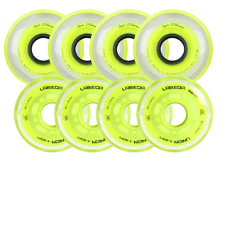 Labeda Roller Hockey Wheels - Premium Combo 68/72 Youth HiLo 74A Union + Millenium Yellow