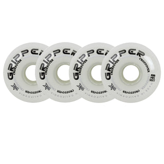 Labeda Roller Hockey Wheels - Gripper Crossover 68mm 76A White (4-Pack)