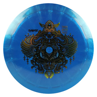 Thought Space Disc Golf Ethereal Synapse Distance Driver 12/5/0/3 Sapphire/Olive Gold 175 grams