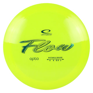 Latitude 64 Disc Golf Distance Driver Opto Flow 11/6/-0.5/2 Yellow/Turquoise 175 grams