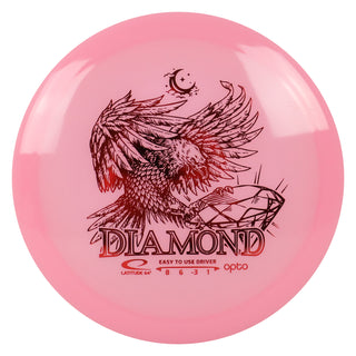 Latitude 64 Disc Golf Opto Moonshine Diamond Fairway Driver 8/6/-3/1 Pink/Red 156 grams