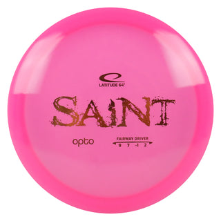 Latitude 64 Disc Golf Opto Saint Fairway Driver 9/7/-1/2 Pink/Orange 174 grams