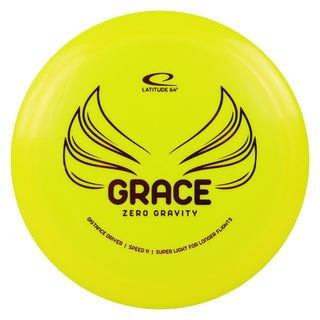 Latitude 64 Disc Golf Zero Gravity Grace Distance Driver 11/6/-1/2 Yellow/Purple 128 grams