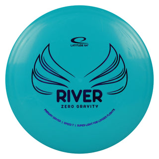 Latitude 64 Disc Golf Zero Gravity River Fairway Driver 7/7/-1/2 Turquoise/Indigo 123 grams