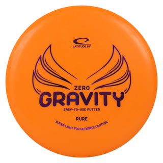 Latitude 64 Disc Golf Zero Gravity Pure Putter 3/3/-1/1 Orange/Purple 126 grams
