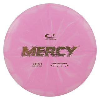Latitude 64 Disc Golf Zero Hard Burst Mercy Putt and Approach 2/4/0/1 Pink/Gold 175 grams
