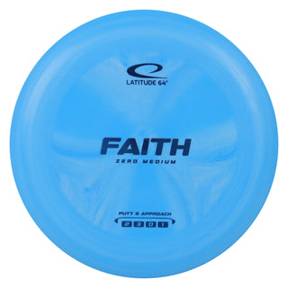 Latitude 64 Disc Golf Zero Medium Faith Putt and Approach 2/3/0/1 Blue/Blue 176 grams
