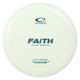 Latitude 64 Disc Golf Zero Medium Faith Putt and Approach 2/3/0/1 White/Slate 176 grams